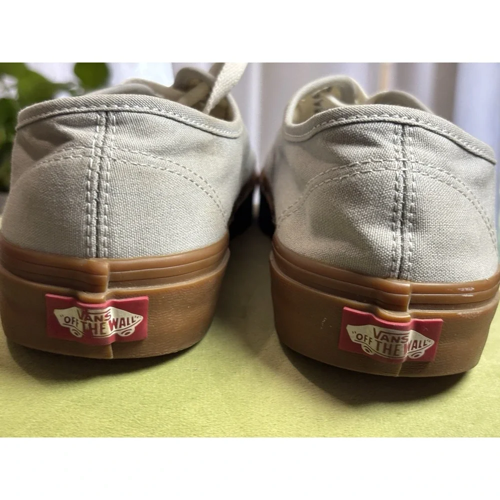 Vans Gray Canvas Skateboarding Shoes Gum Sole Lace-Up US Men's 9 D